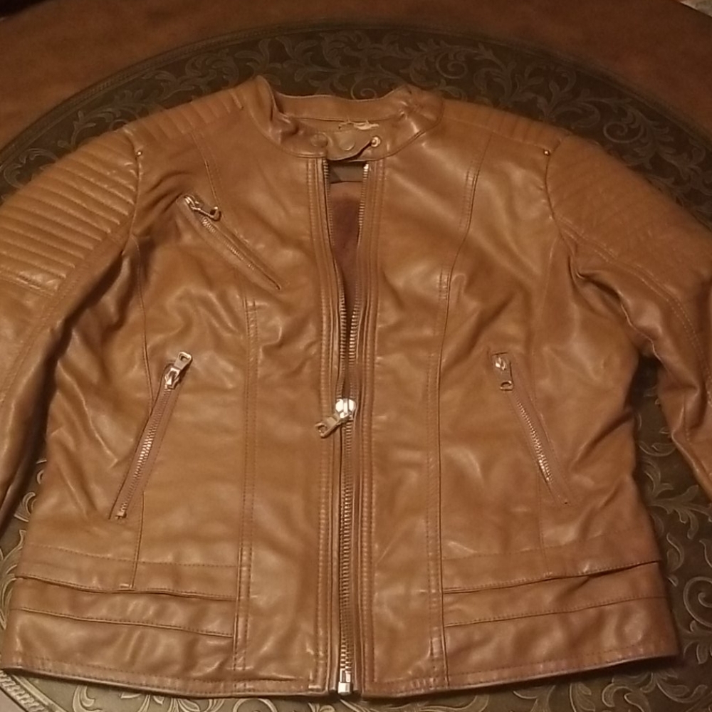Faux leather jacket